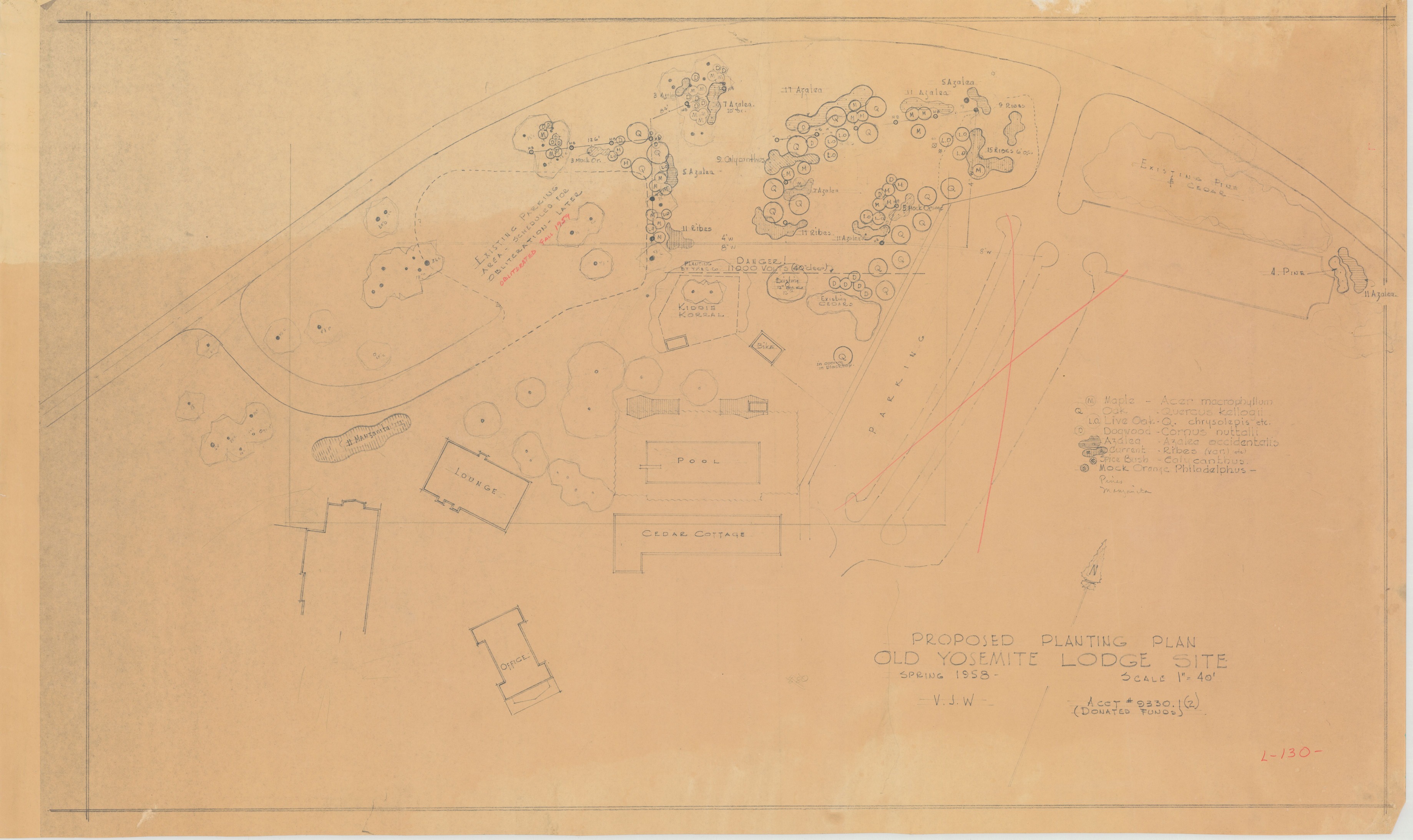 Proposed Planting Plan Old Yosemite Lodge Site