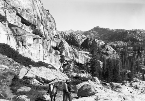 Looking north from Tiltill Mountain toward Tower Peak, Tilden Lakes, etc. Tiltill Canyon on right.