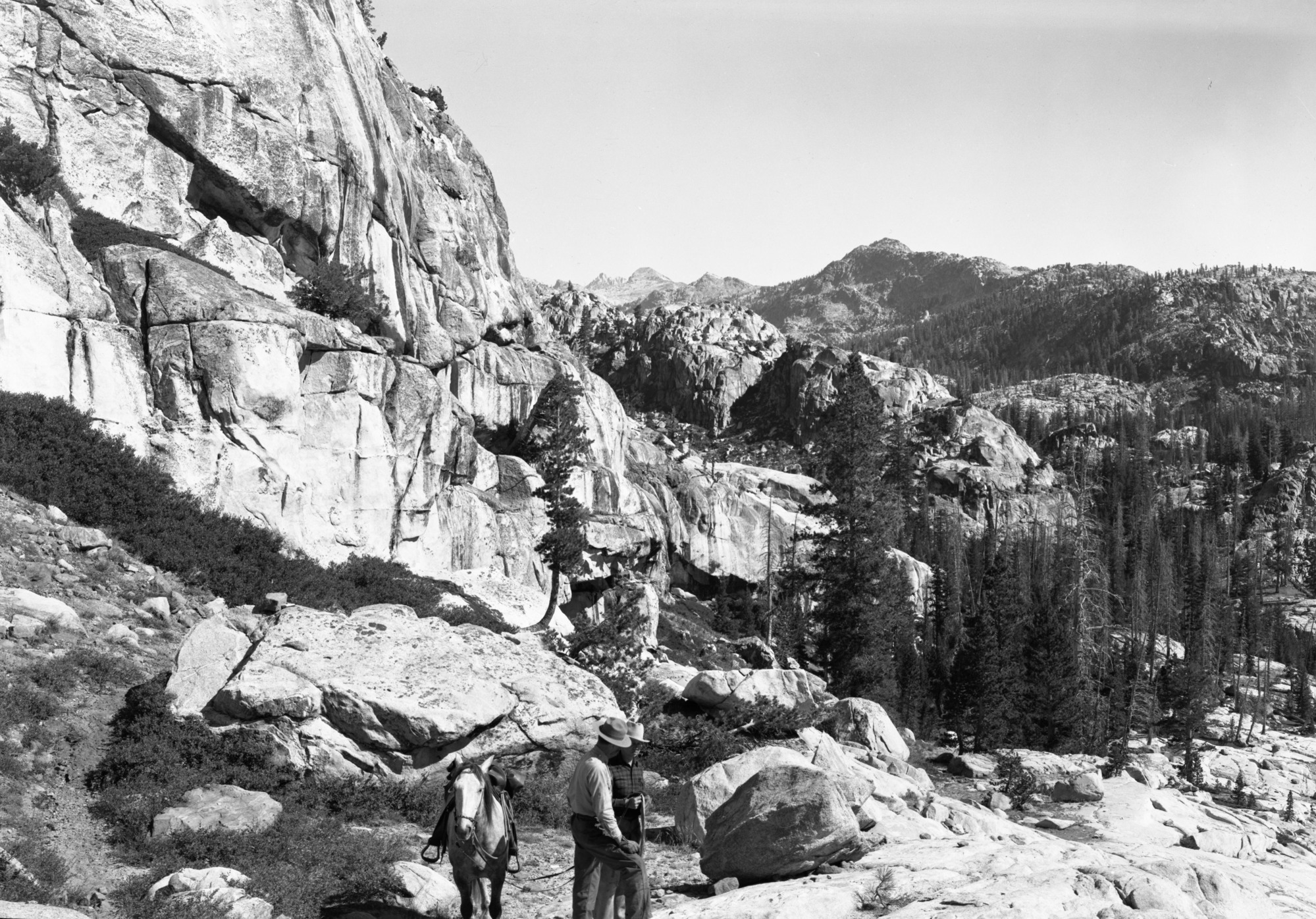 Looking north from Tiltill Mountain toward Tower Peak, Tilden Lakes, etc. Tiltill Canyon on right.