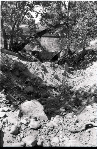 BW Photos of the damage from the Oak Creek flash flood of 1989.