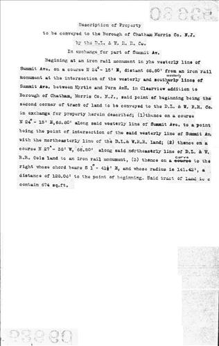 53660.BB--Property conveyance--Chatham, NJ