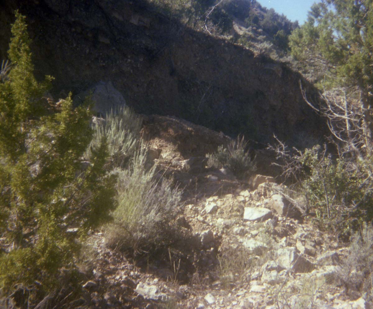 Color Photos of rock slides in Kolob Canyon.