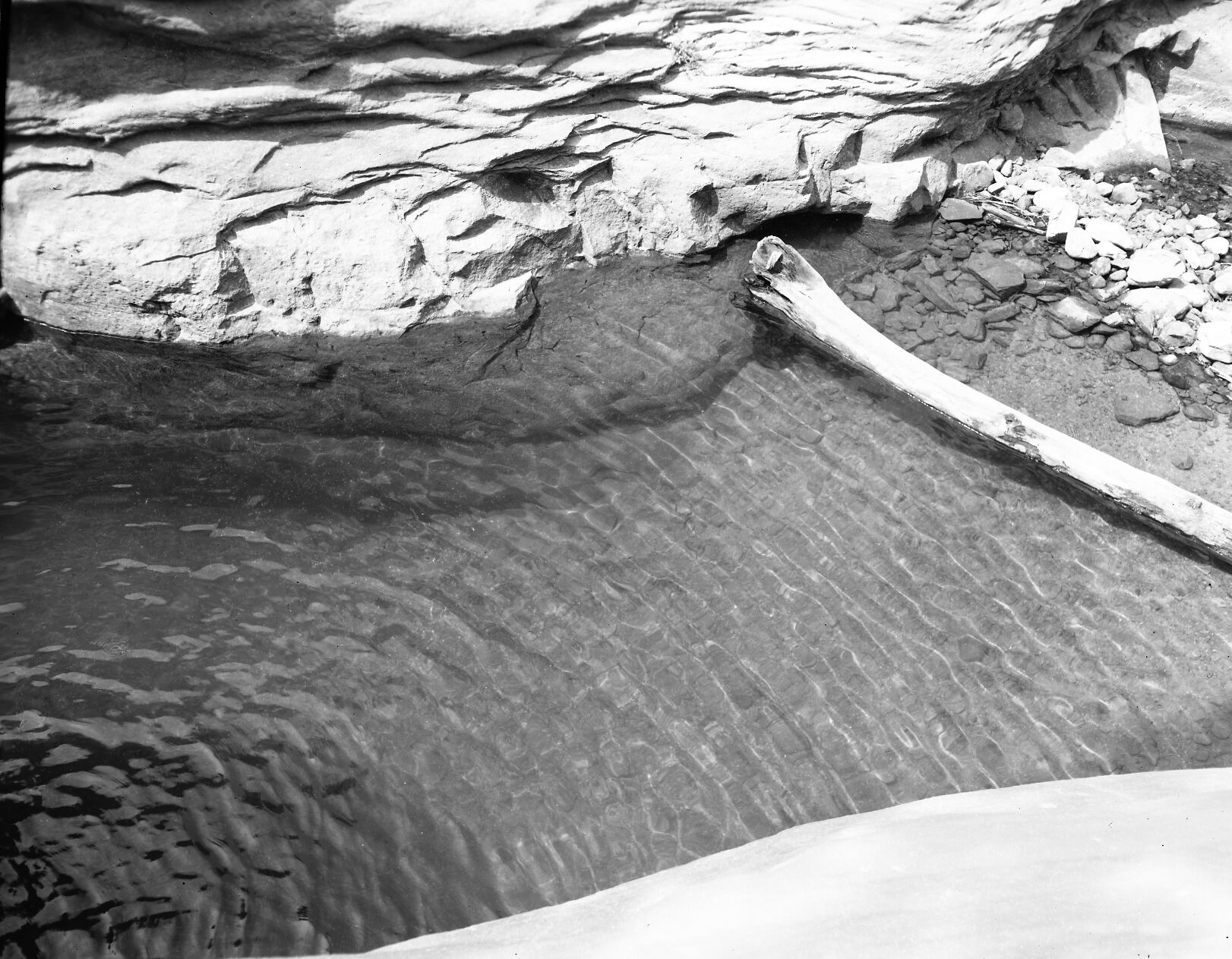 Ripple reflections of Pine Creek; simple lines and forms in nature.