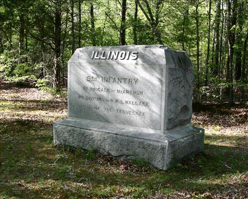9th Illinois Infantry Monument at Shiloh National Military Park in May 2004