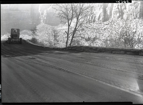 Sunken guard wall below tunnel.