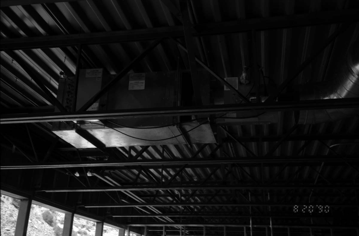 The ventilation system during the construction of headquarters addition.