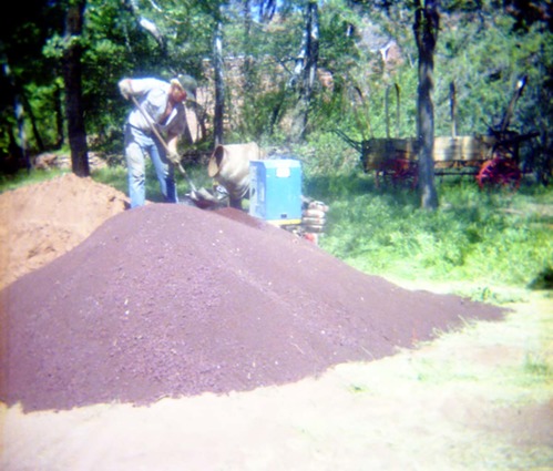 Color Photos of trail construction at Pipe Springs.