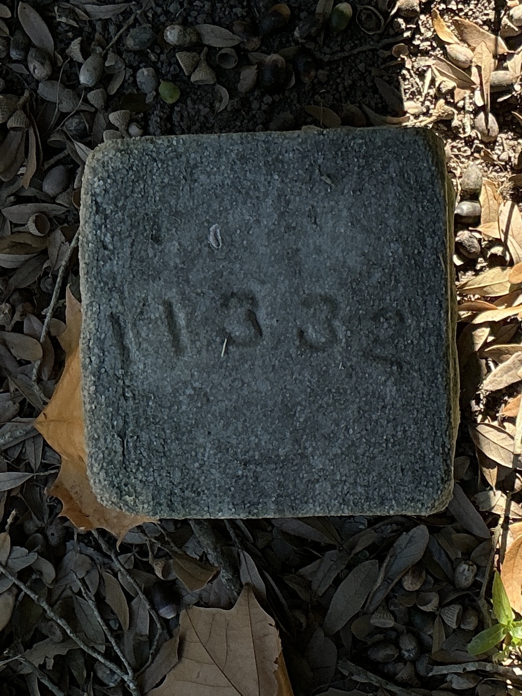 Top of flat marble marker