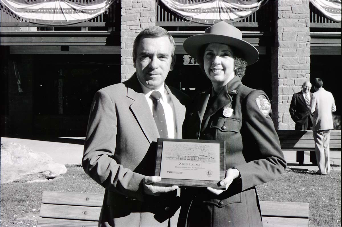 BW Photos of the Zion Lodge Rededication Ceremony.