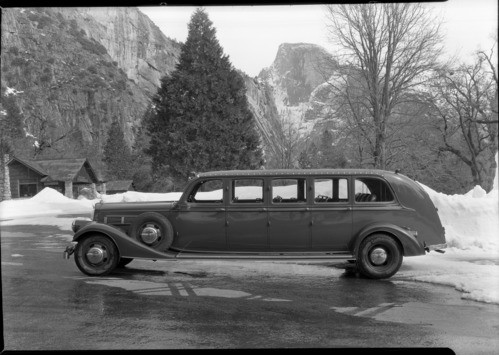 New 1936 Pierce Arrow auto stage. Y. P. & C. Co. stage.