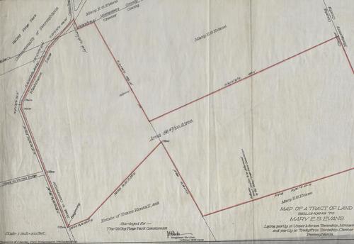 Map of Tract Land Mary E.S. Evans 1903