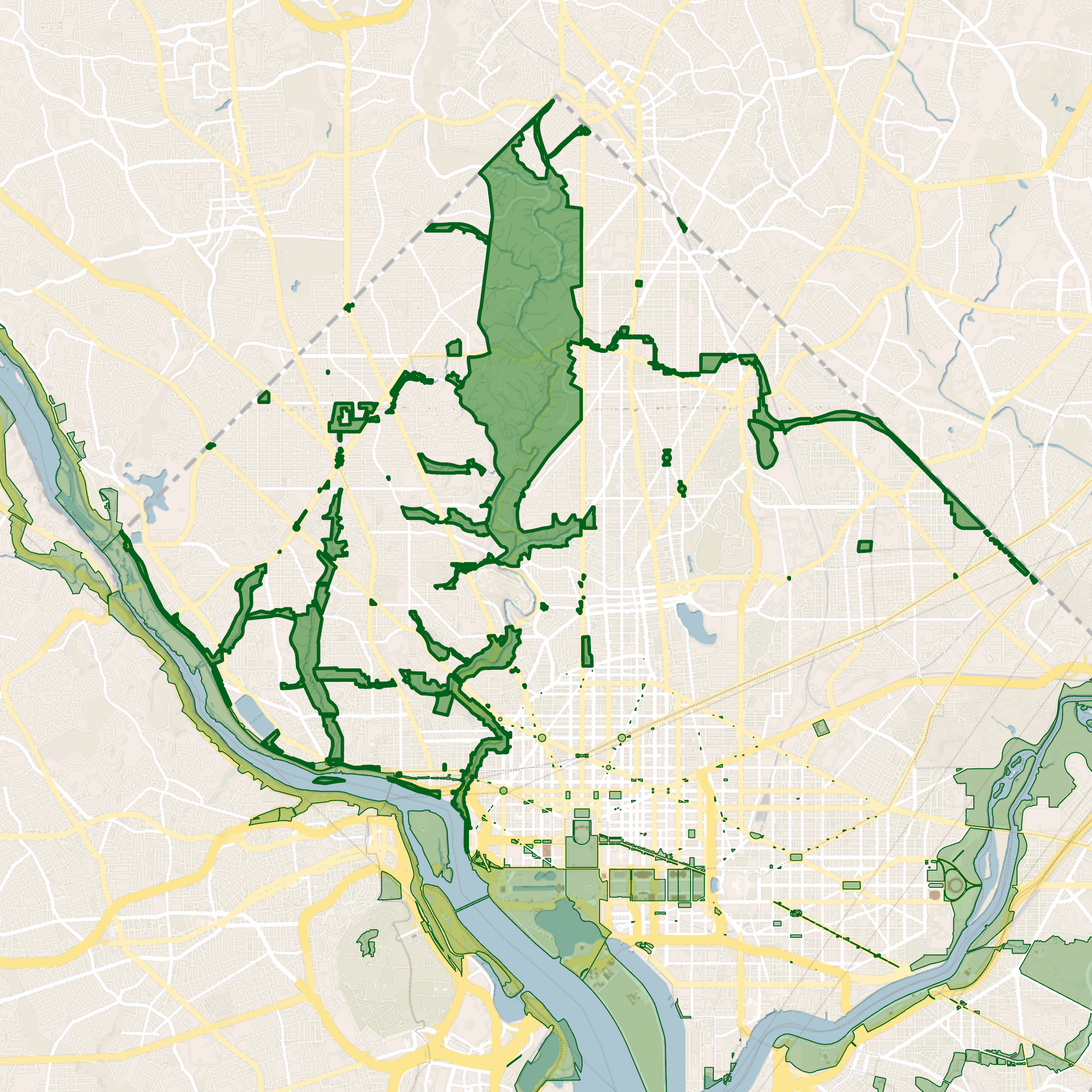 graphic of outline of park jurisdictional boundary