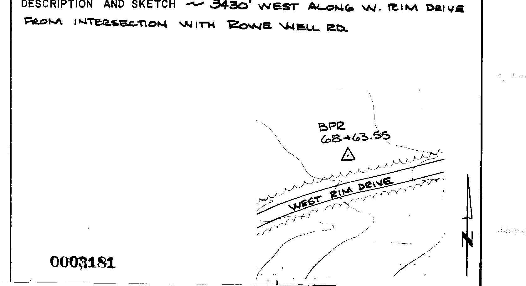 00003181 Survey Monumentation Sketch