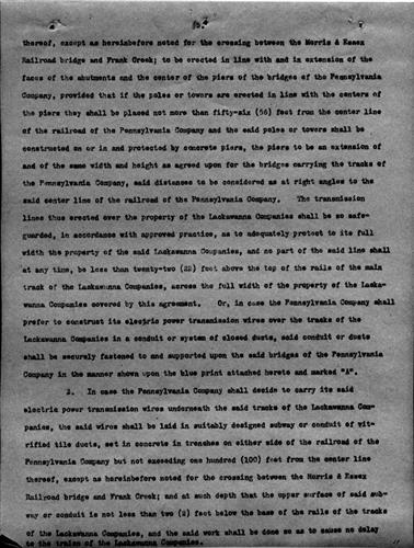 50687.BA#001--Agreement--Constructing a double track railroad near the town of Harrison extending to and under the waters of the Hudson River between New York and New Jersey (pages 3 thru 8)