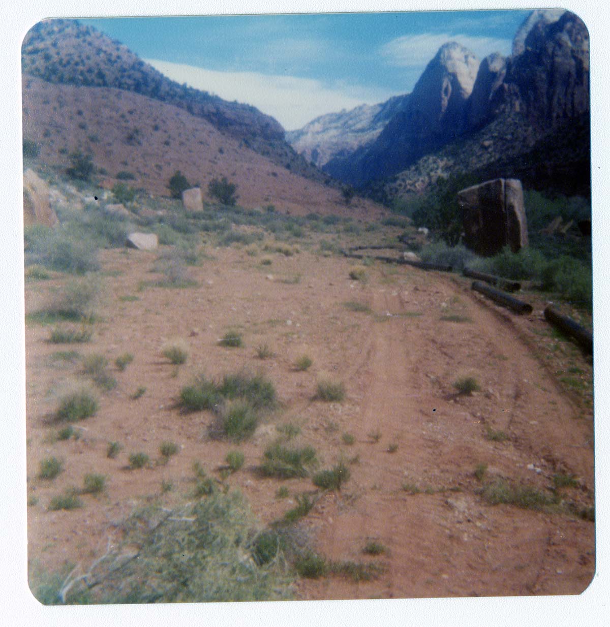 The Springdale water pipeline during construction.