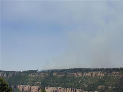 Smoke and fire photos from Swamp Point observation area, June 26, 2003, during the Powell Fire, Grand Canyon National Park