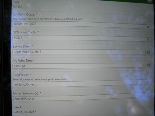 GRSM Accuracy Assessment. Plot Code: GRSM_AA_0037_1
