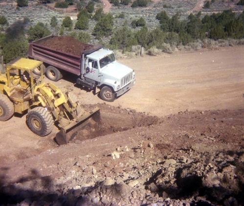 Color Photos of rock slides in Kolob Canyon.