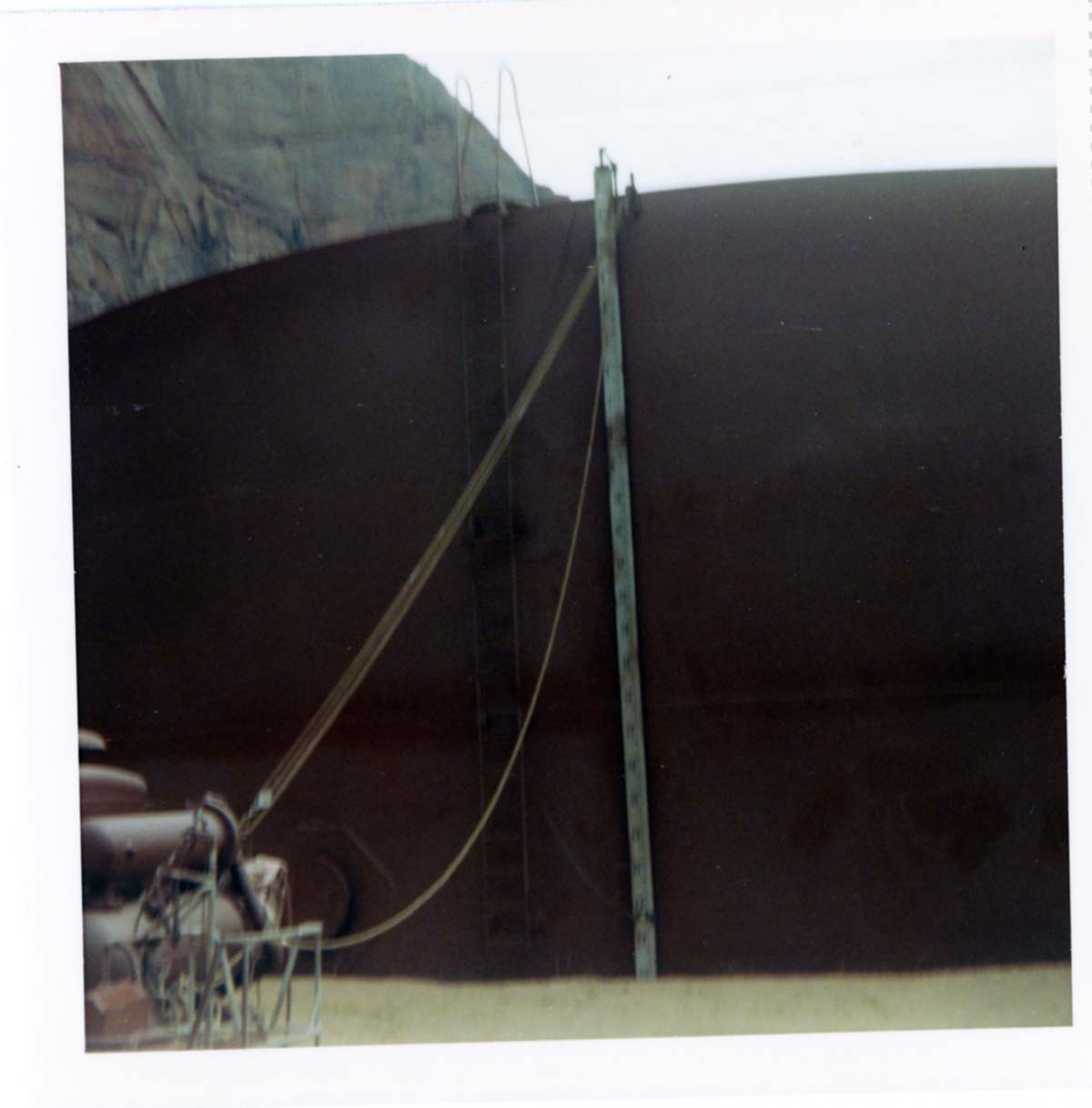 Repainting the exterior of the million gallon water tank at Birch Creek.