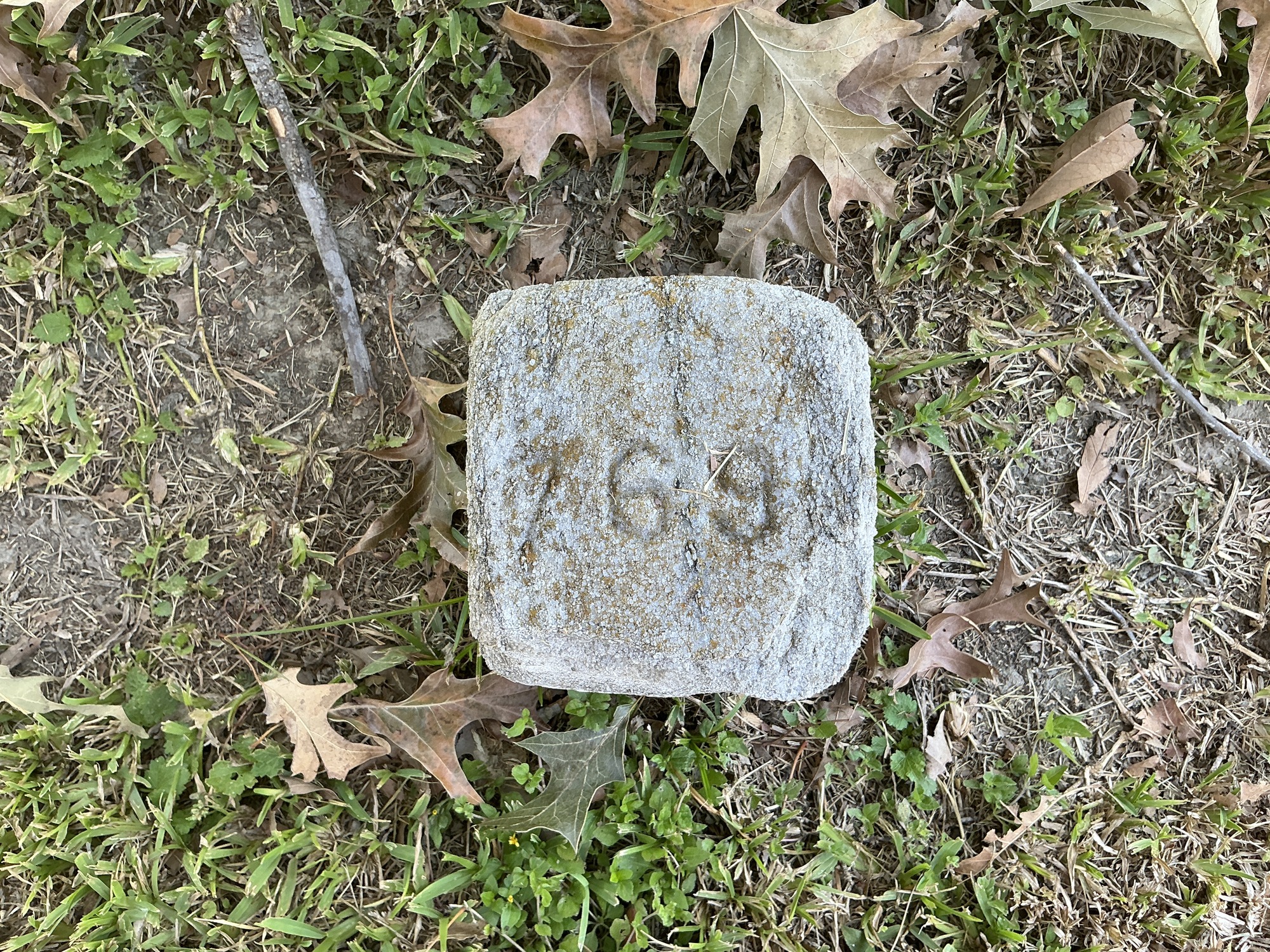 Top of flat marble marker