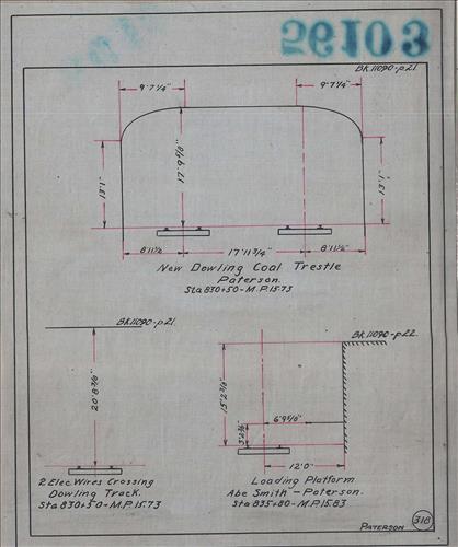 56103.LB--clearance sketches--Structures less than 8 feet from center line of track or less than 22 feet above top of rail [Group 09]