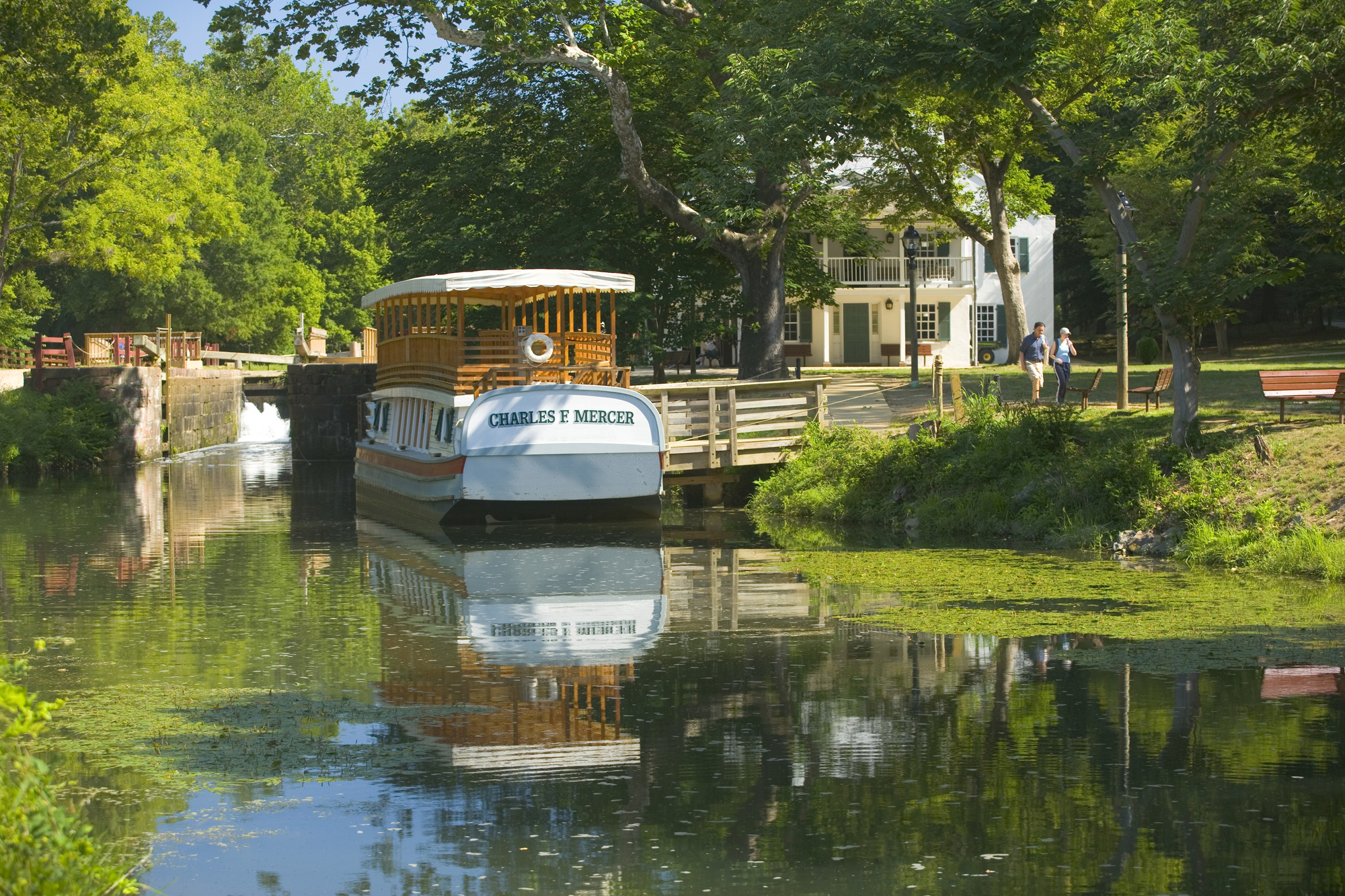 Boat on the C&O Canal at Great Falls National Park