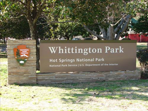 Replace Entrance Signs at Hot Springs National Park in July 1, 2014