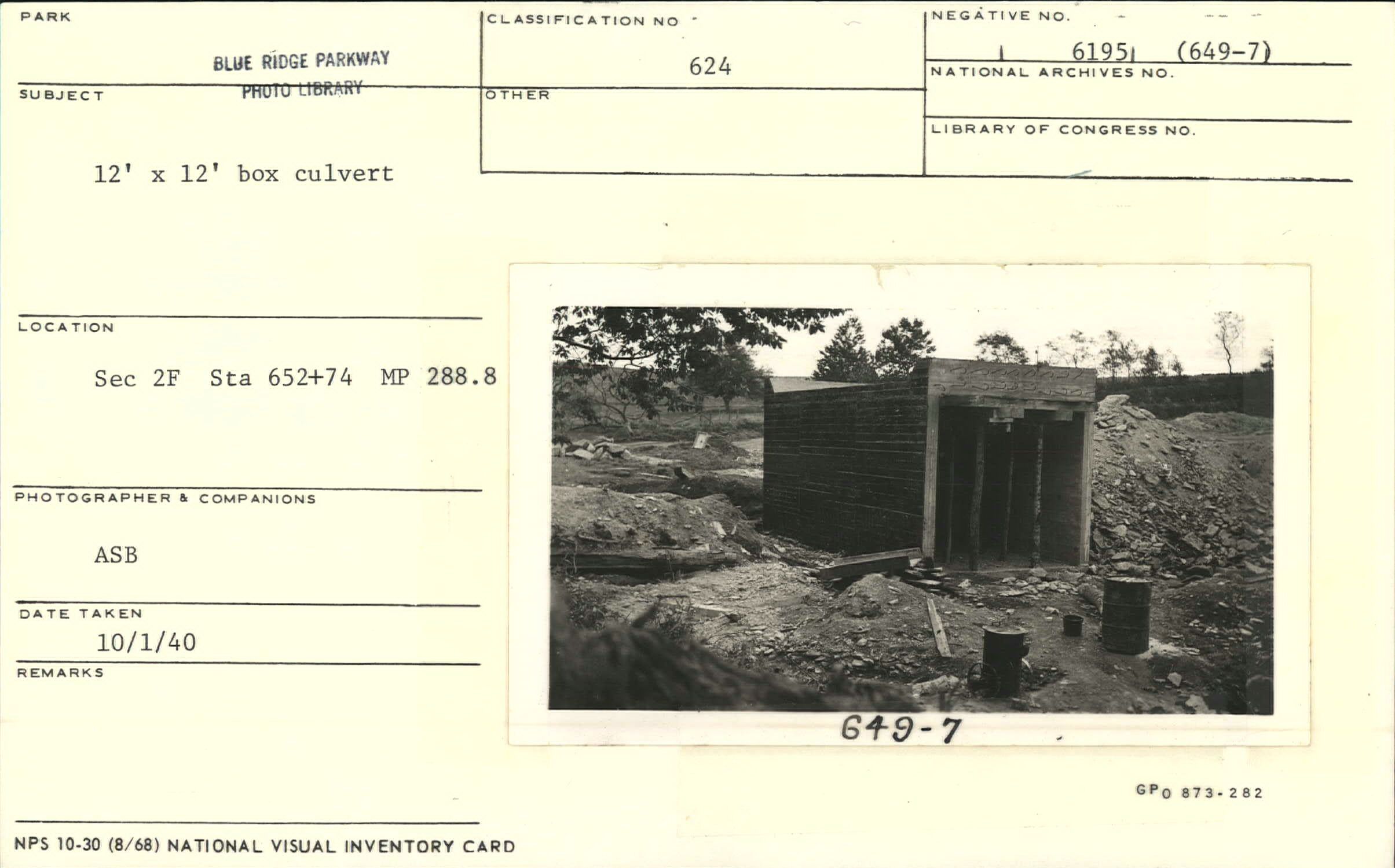 12' x 12' box culvert