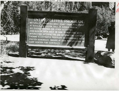 Interpretative sign at the Temple of Sinawava.
