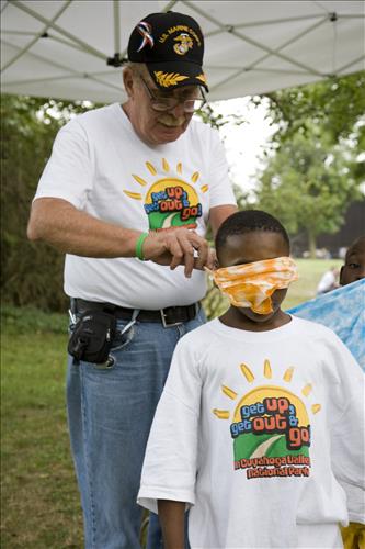 Get Up, Get Out & Go! blindfold course