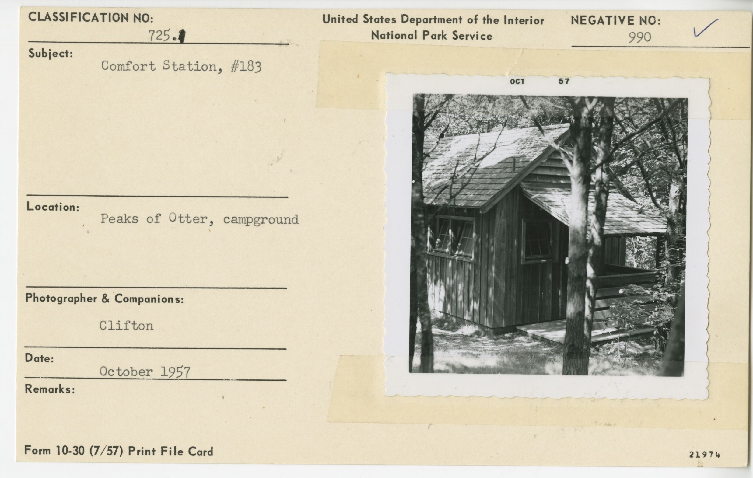 Comfort Station Building, #184 at Peaks of Otter Campground