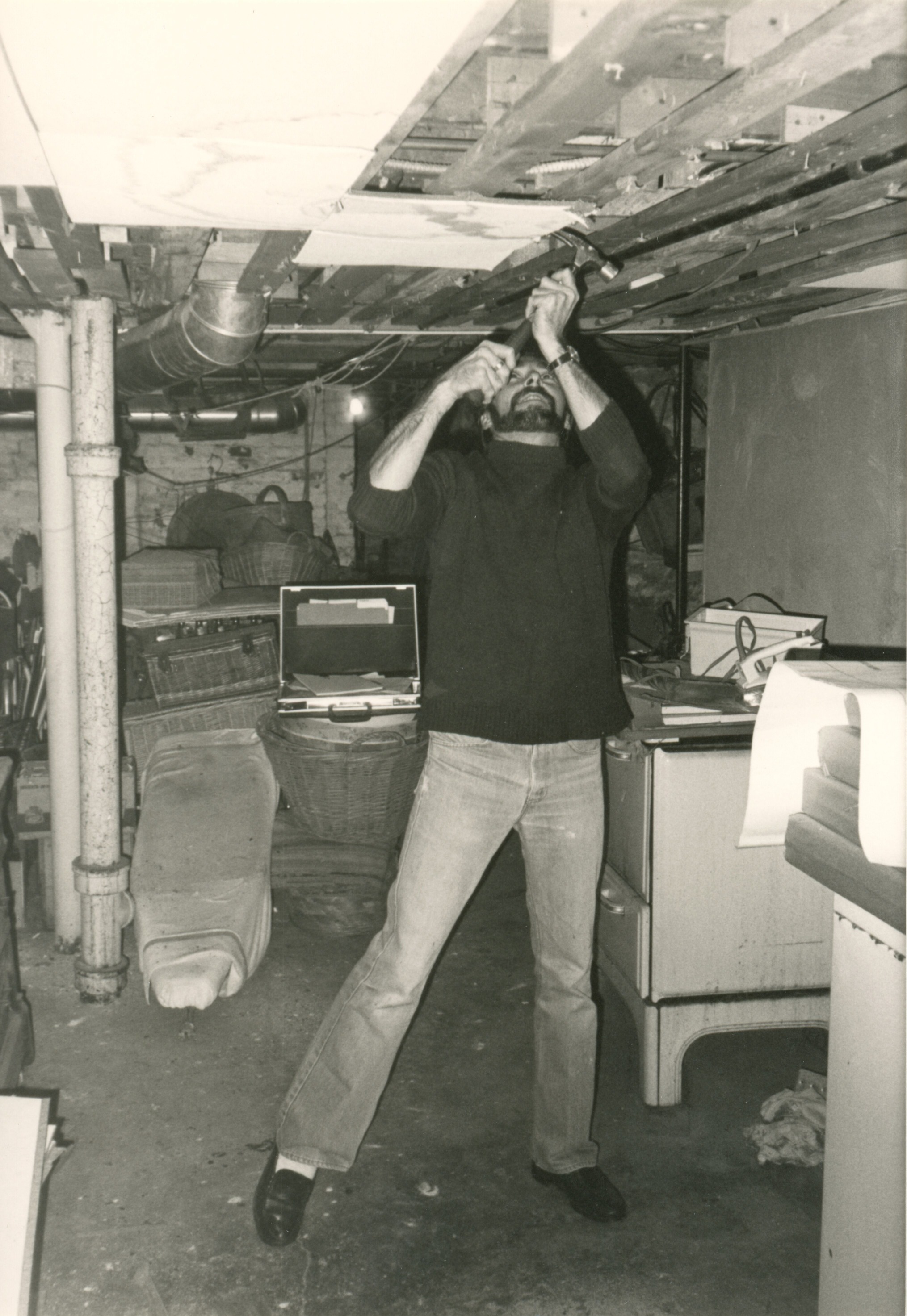 Removal of basement ceiling by Fran Krupka