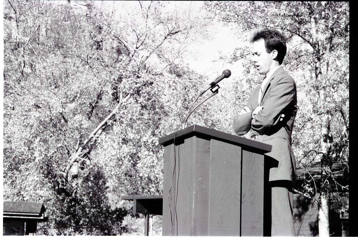 BW Photos of the Zion Lodge Rededication Ceremony.