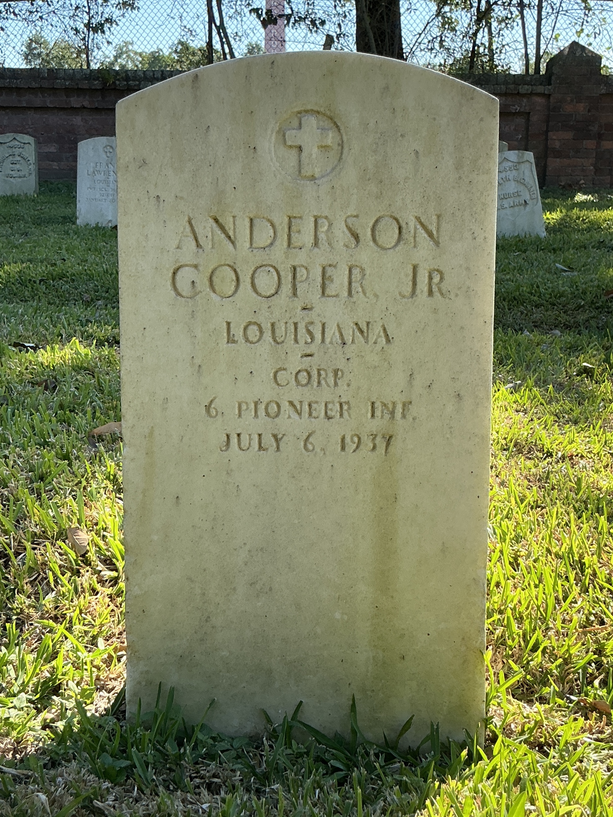 Front of upright marble headstone with flat face.