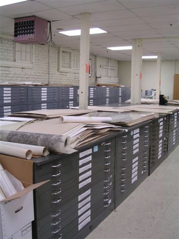 PE 667 and 668  Rehab Presidio stable buildings for museum collection storage. Image created February 2010