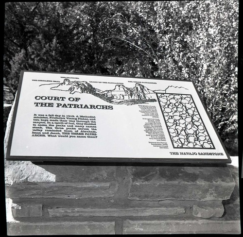 BW Photos of trailside exhibits.