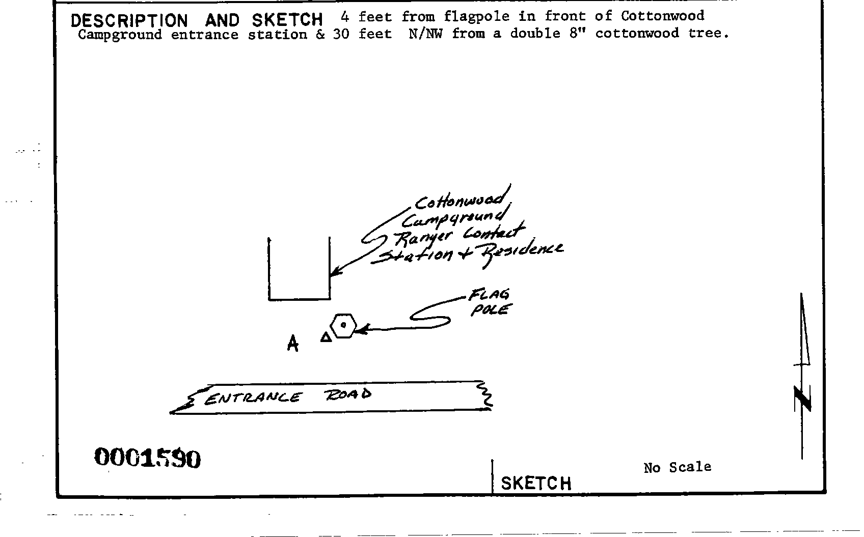 00001590 Survey Monumentation Sketch