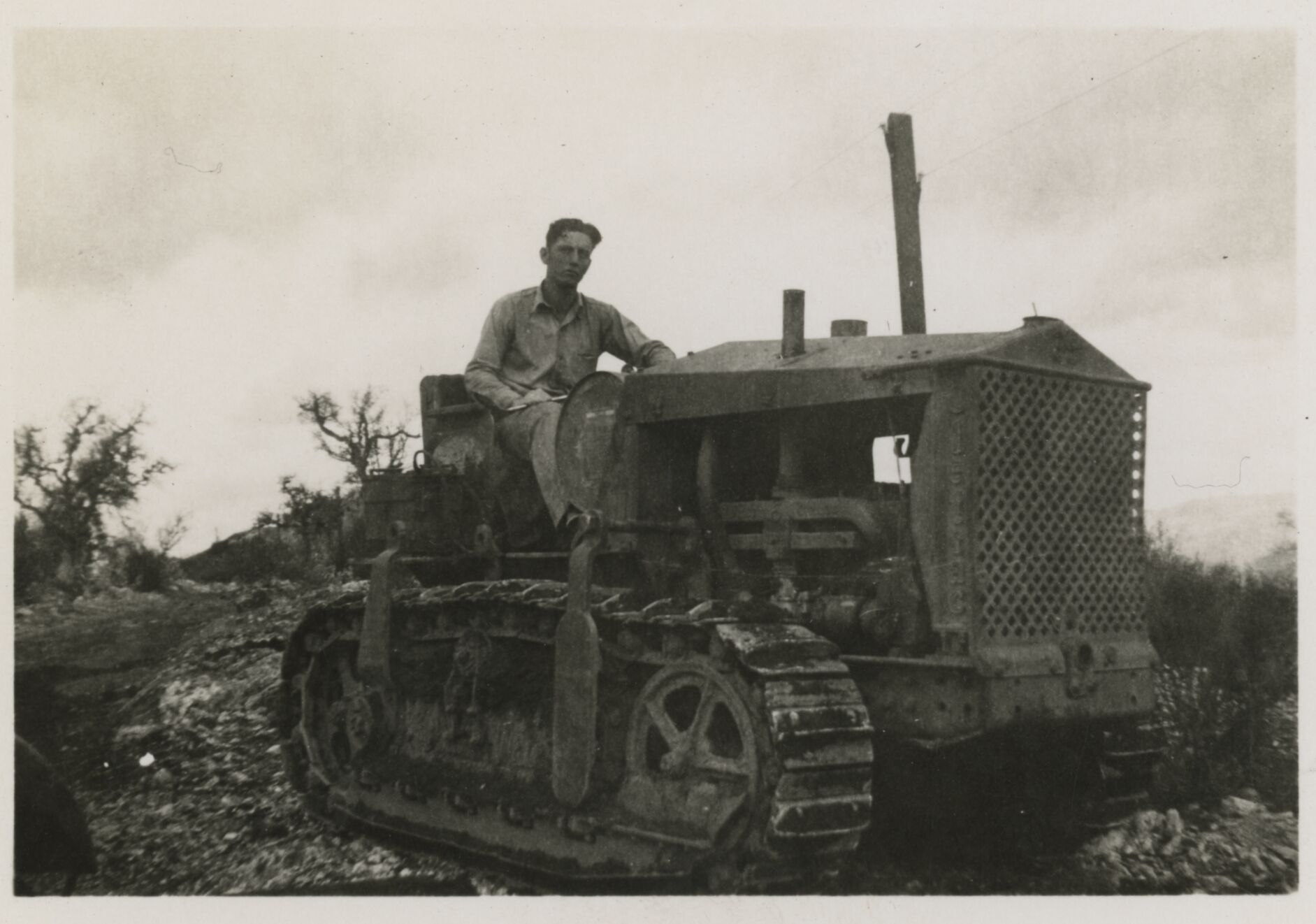 CCC Enrollee Using Tractor