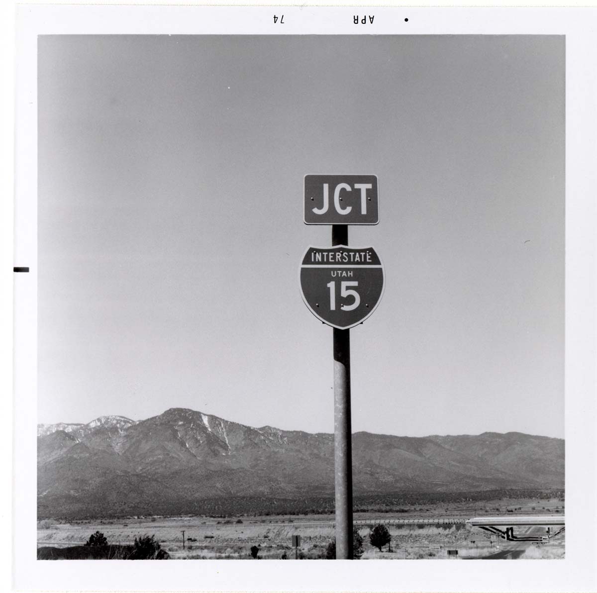JCT I-15' road sign near Kolob Canyon.
