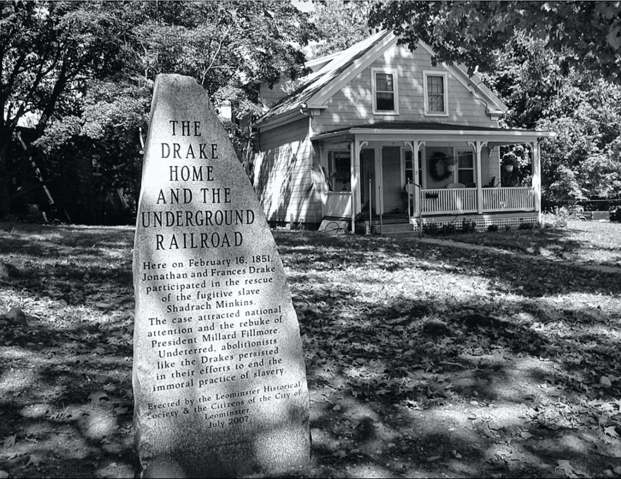 Photograph of the Drake House in Leominster, MA. 