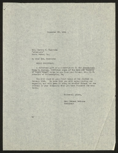 Aframerican Woman's Journal, December 1944