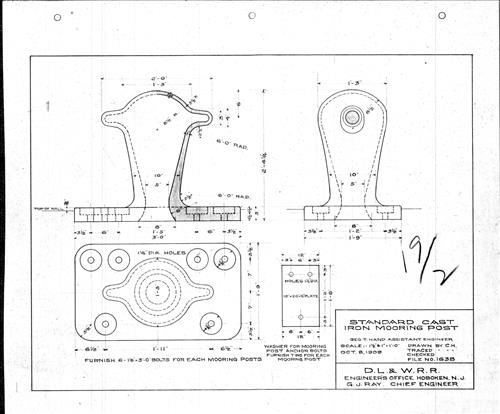 00019.BM--Standard iron parts--Hoboken Terminal