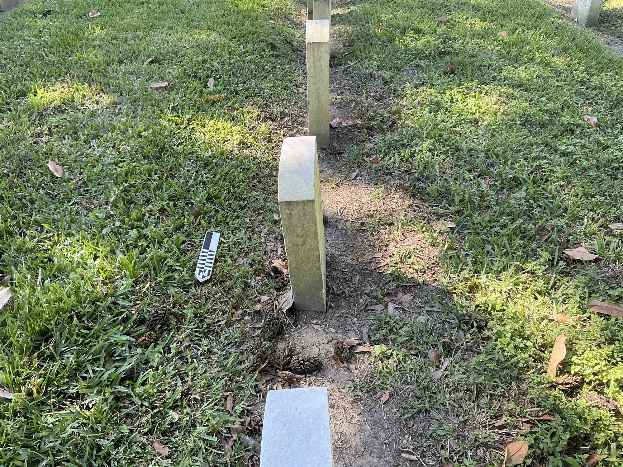 Extra image of historic upright marble headstone with recessed shield face.