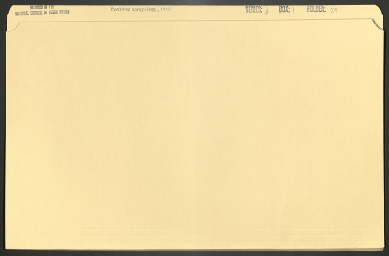 Folder image, Executive Committee, 1941