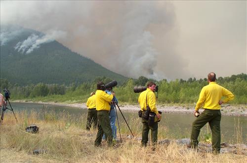 Media coverage of Robert Fire, Glacier National Park, 2003