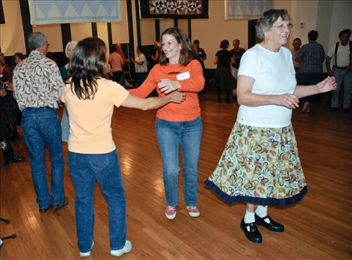 Contra dancers at Cuyahoga Valley National Park