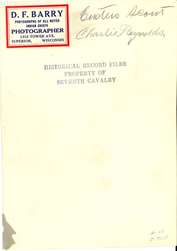 Charley Reynolds,  Half Bust View