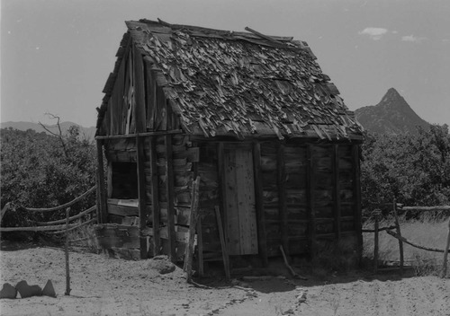 Building structures in Hop Valley. Firepit Knoll in background.