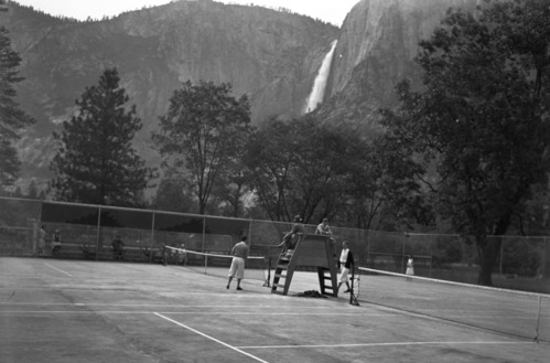 Ahwahnee Hotel tennis courts.