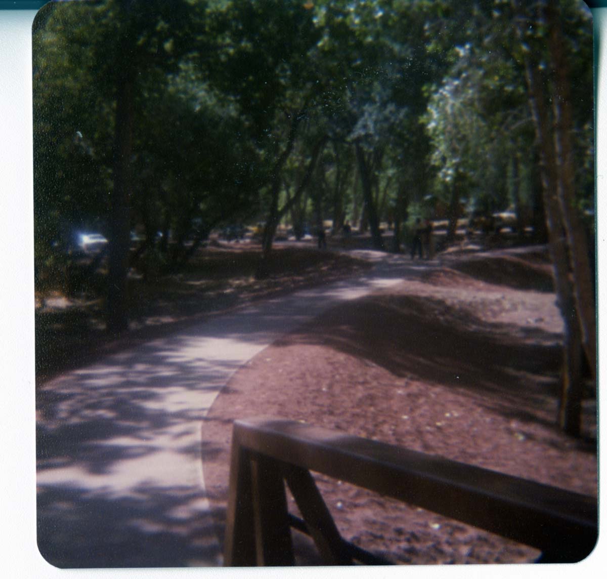 Paved trail leading to the new Grotto footbridge.